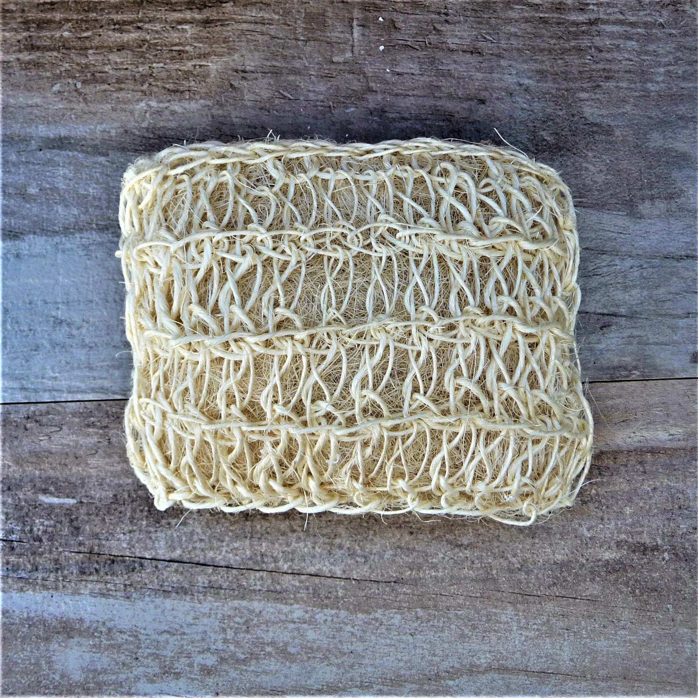 100% Natural Sisal Sponge & Scrub - Soft Exfoliating Cushion