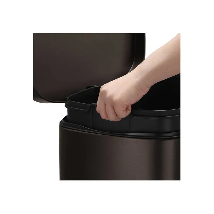 13.2 Gal (50L) Kitchen Trash Can, Pedal Garbage Can, with Plastic Inner Bucket, Hinged Lid