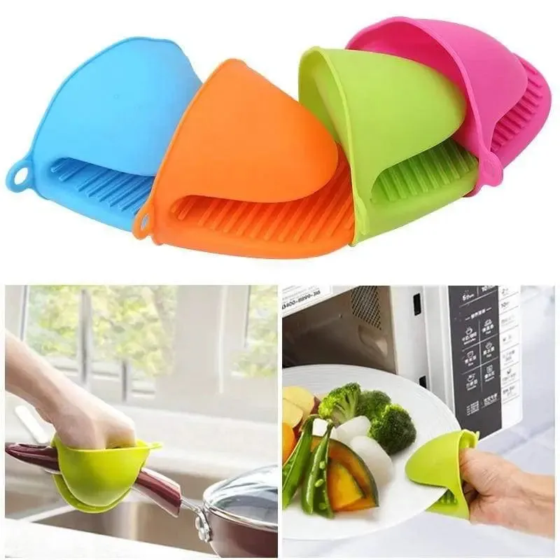 2 Pieces silicone heat resistant cooking pinch mitts, mini oven mitts