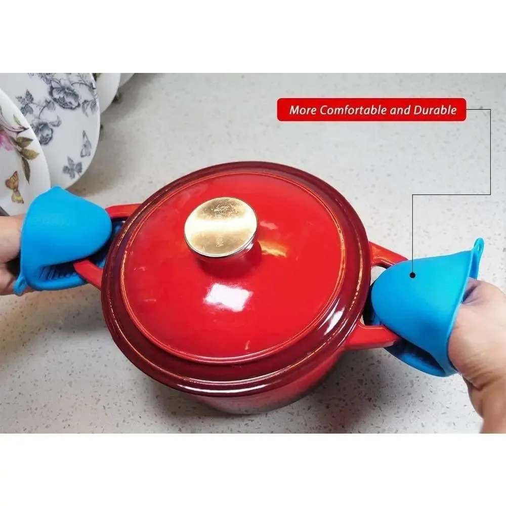 2 Pieces silicone heat resistant cooking pinch mitts, mini oven mitts