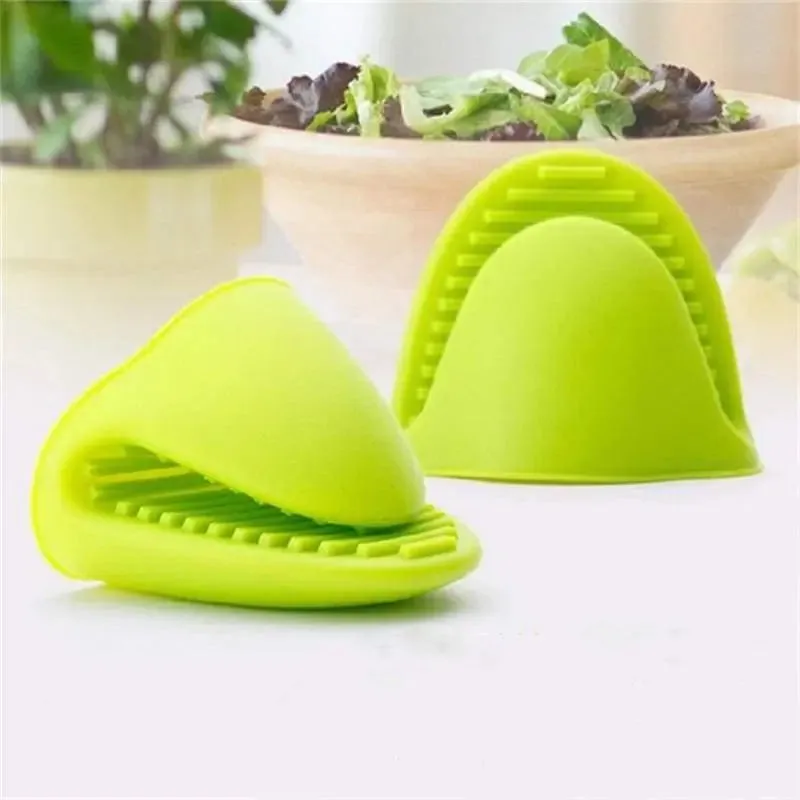 2 Pieces silicone heat resistant cooking pinch mitts, mini oven mitts
