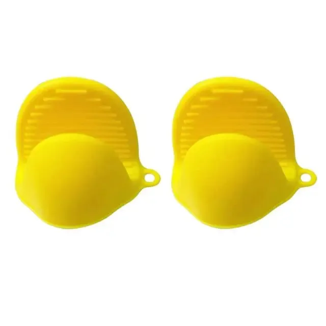 2 Pieces silicone heat resistant cooking pinch mitts, mini oven mitts