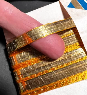 25m Stunning Vintage GOLD Metallic Ribbon 8mm wide