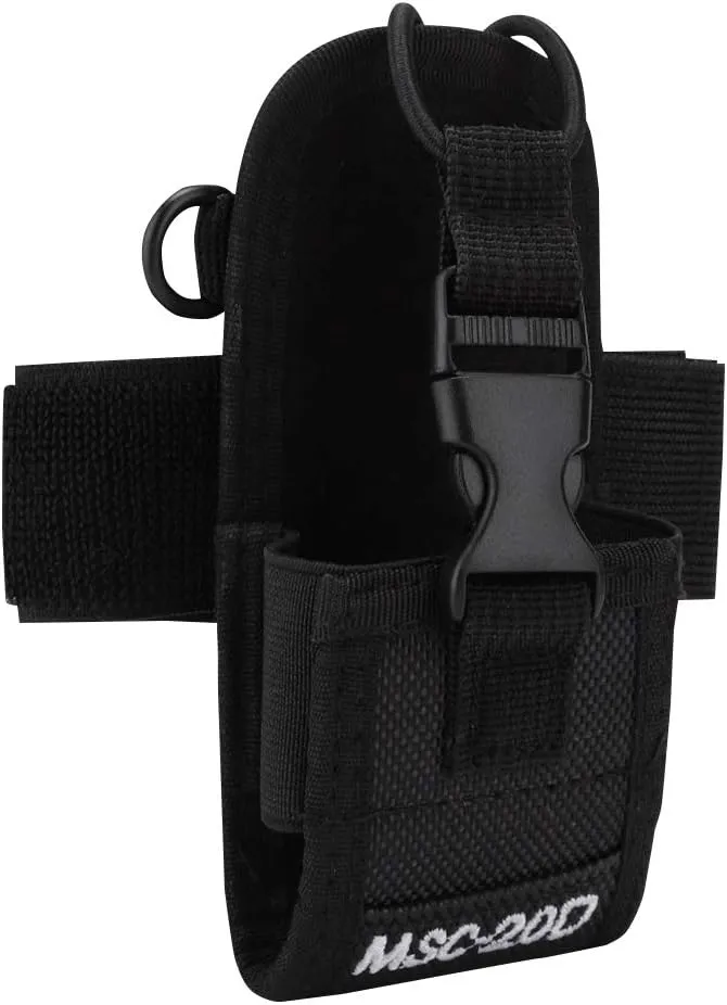 Agatige Radio Pouch, Radio Holder Universal Walkie Talkie Bag Multi-Function Pouch Case Holder Nylon Lightweight Anti-wear Arm Bag with Armband for Phone Two Way Radio