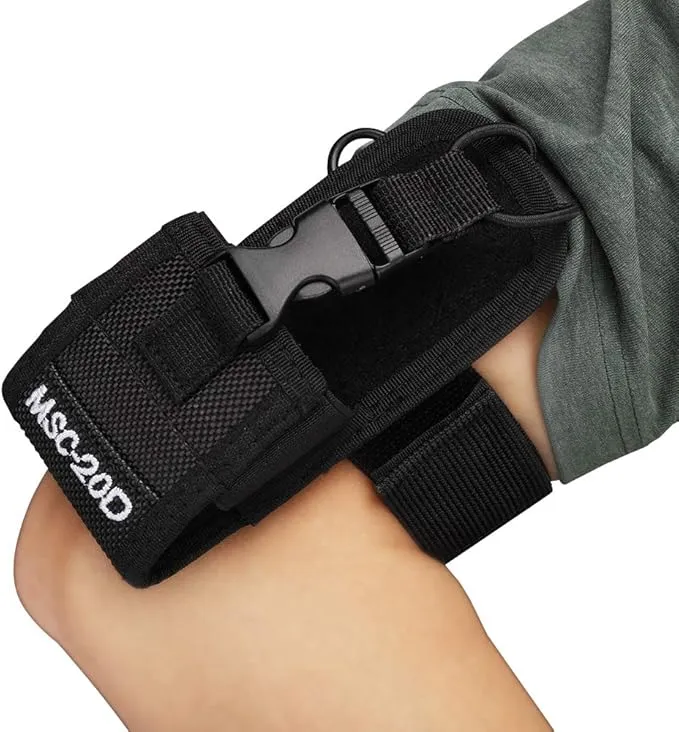 Agatige Radio Pouch, Radio Holder Universal Walkie Talkie Bag Multi-Function Pouch Case Holder Nylon Lightweight Anti-wear Arm Bag with Armband for Phone Two Way Radio