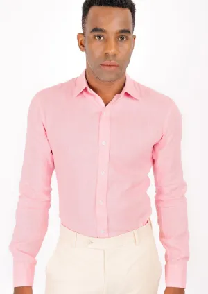 Amaranth Pink Linen Shirt