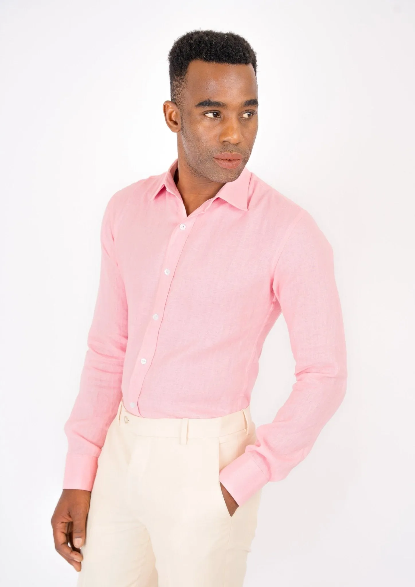 Amaranth Pink Linen Shirt