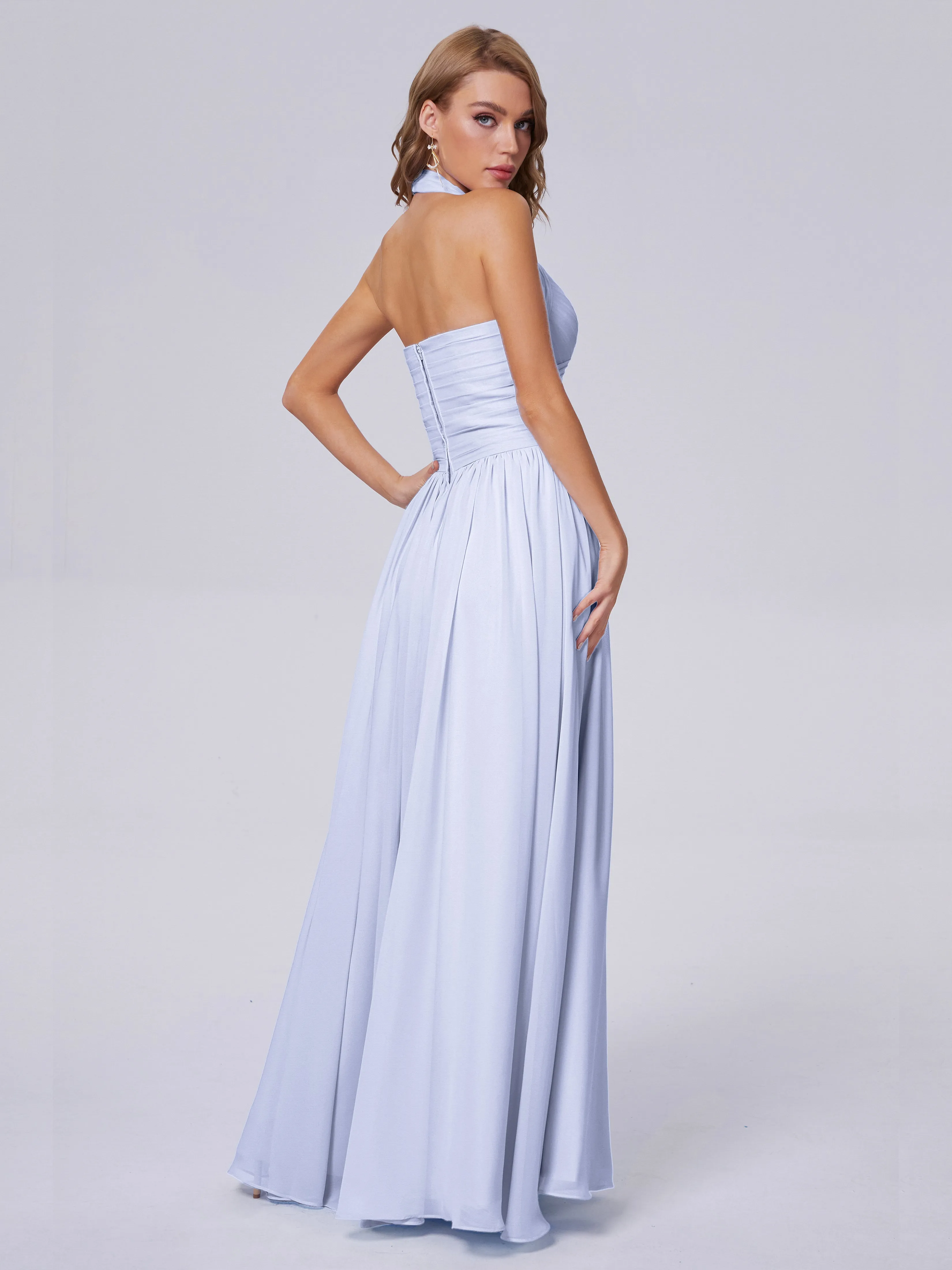 Amaya Stunning Halter Chiffon Bridesmaid Dresses