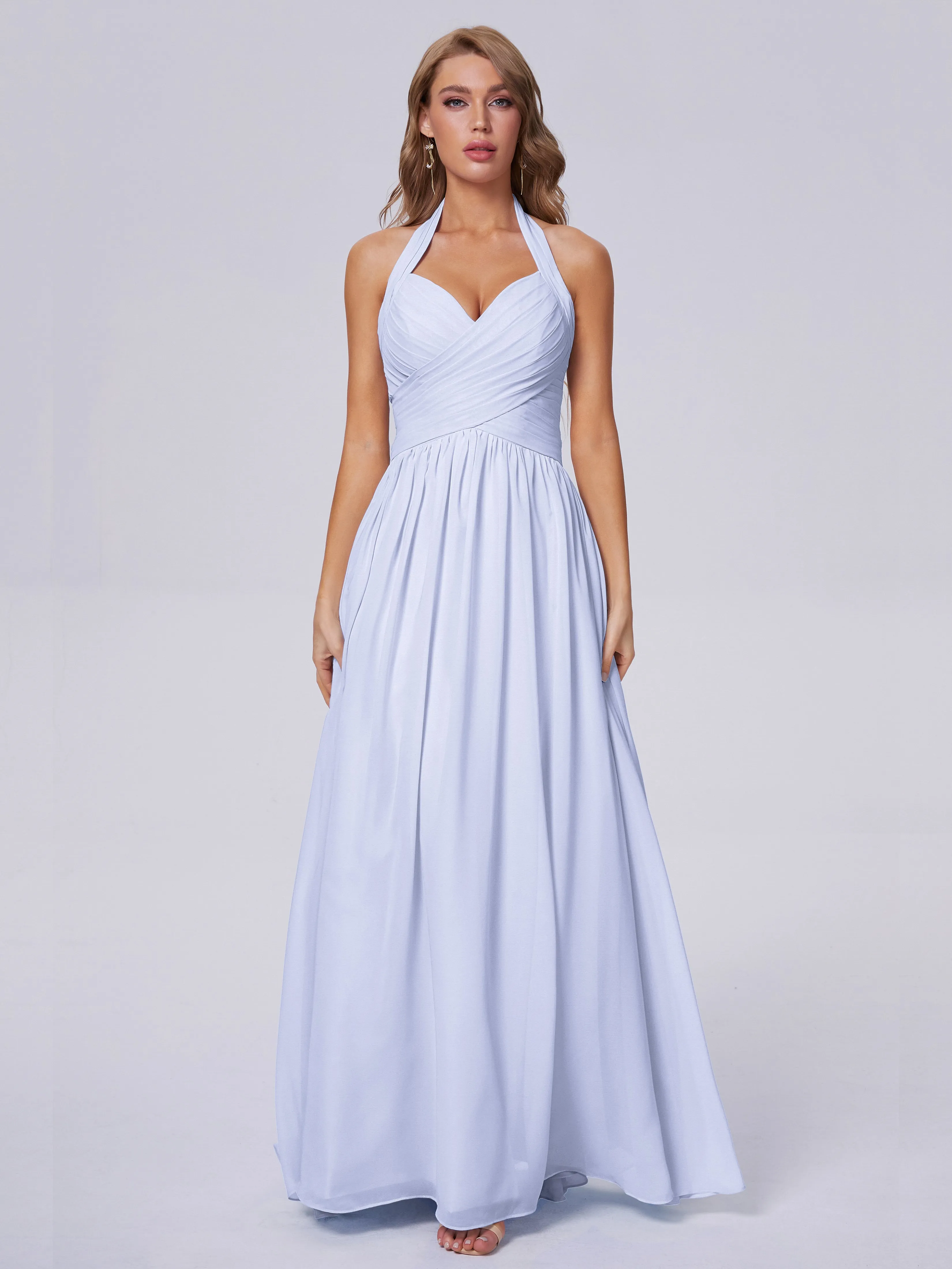 Amaya Stunning Halter Chiffon Bridesmaid Dresses
