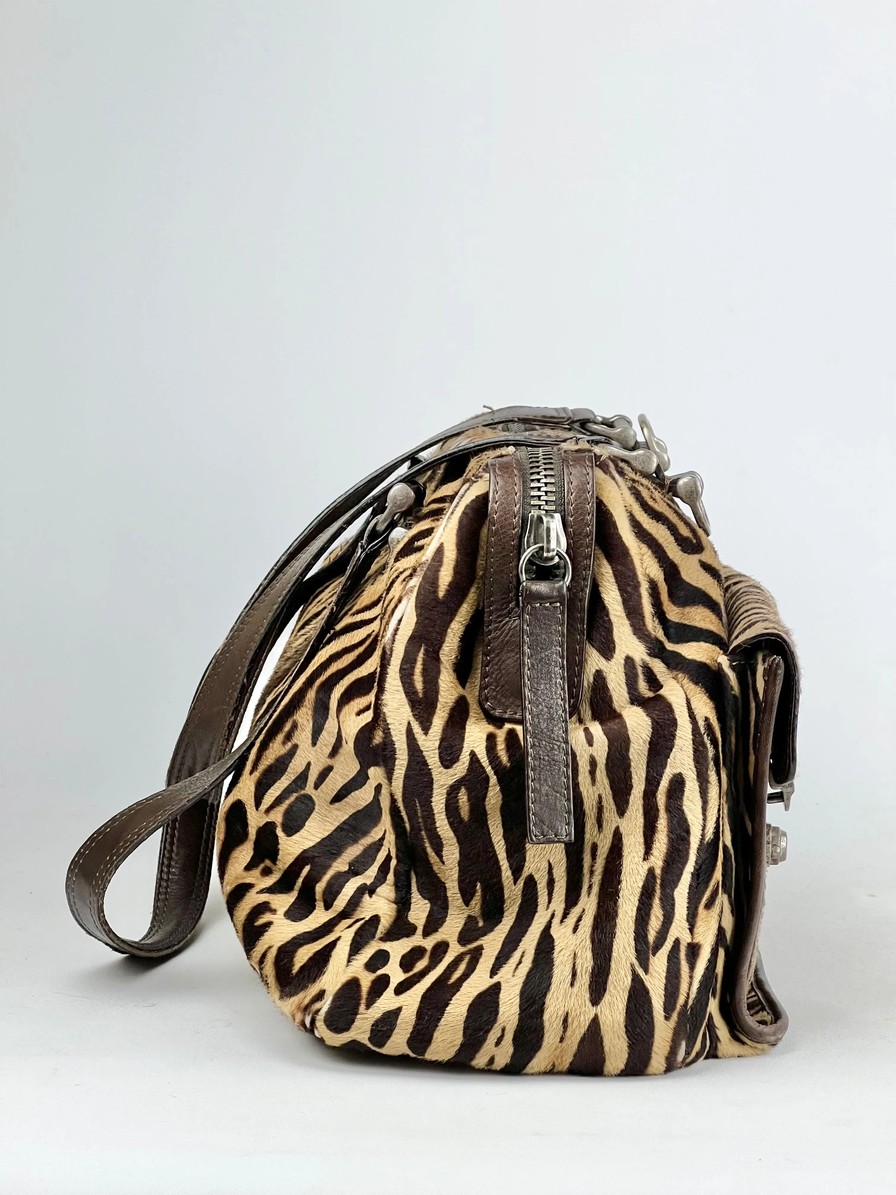 Animal Print Cowhide   Leather Bag
