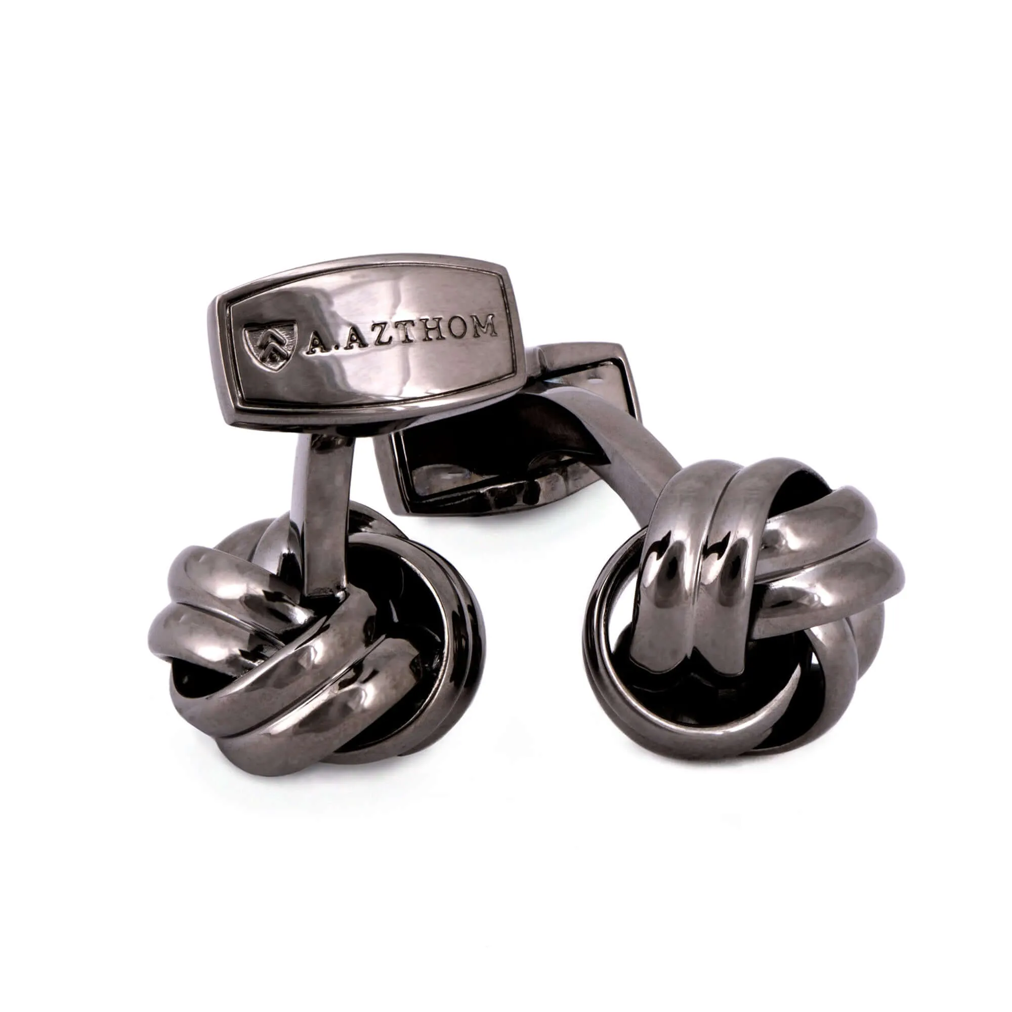 Azthom Gordian Knot Gunmetal-plated Cufflinks