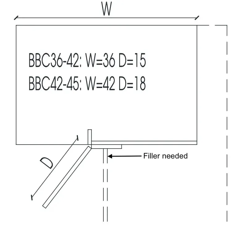 Base Blind Cabinet - Modern Line