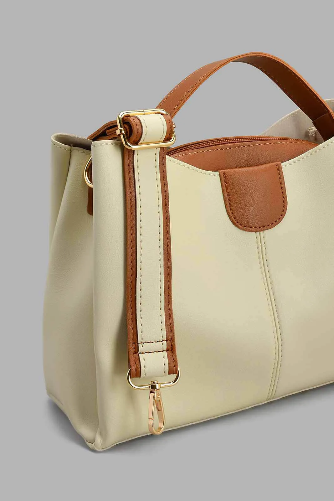 Beige Bucket Bag