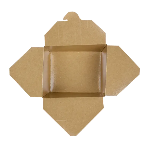 Bio Pack #1- 30 fl oz Fold-To-Go Box- Kraft - 450 Containers Per Case