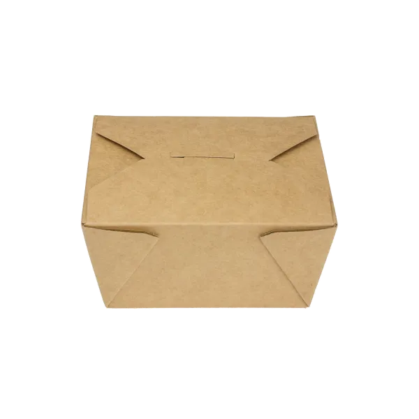 Bio Pack #1- 30 fl oz Fold-To-Go Box- Kraft - 450 Containers Per Case