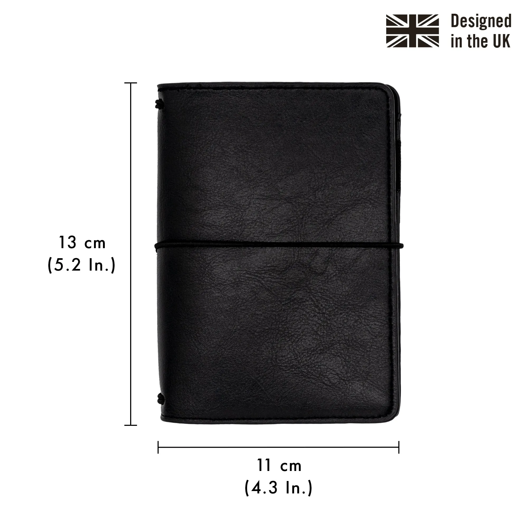 Black A6 Notebook and Passport Holder