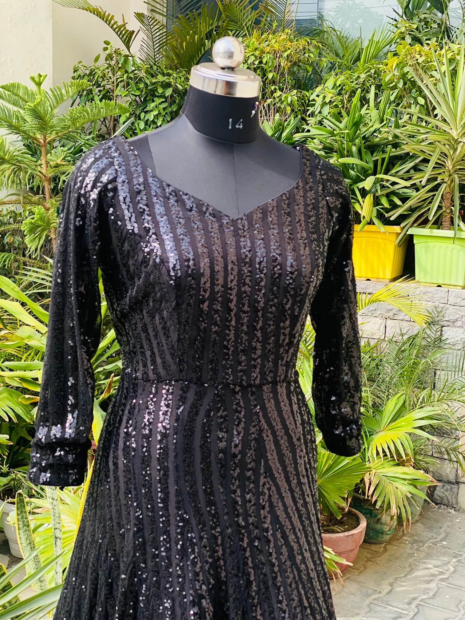 Black Stunning Sequin Gown