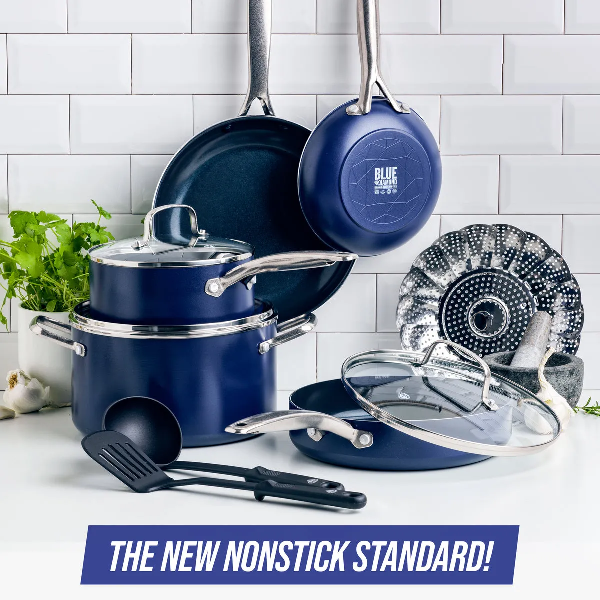 Blue Diamond Classic 11-Piece Cookware Set