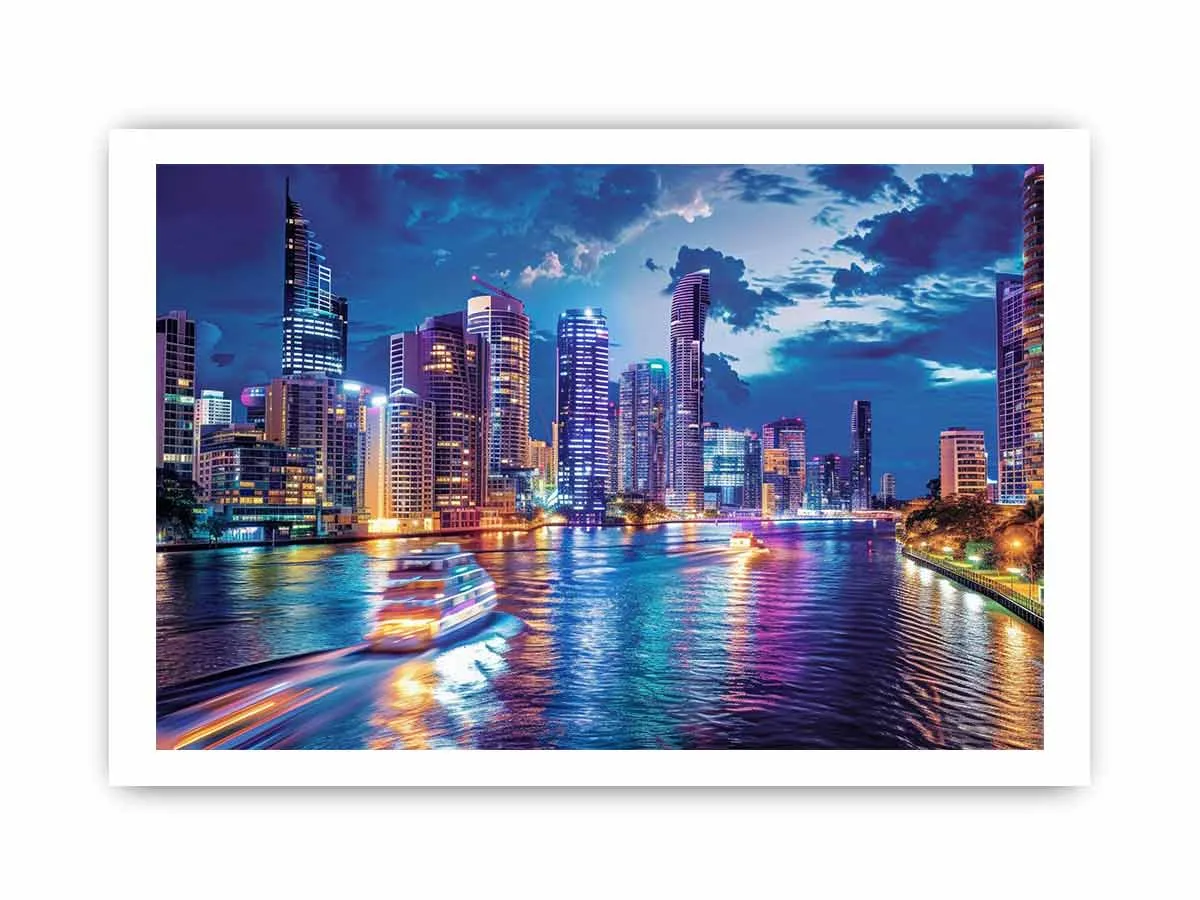 Brisbane River Print - Stunning Wall Art with Premium Frame