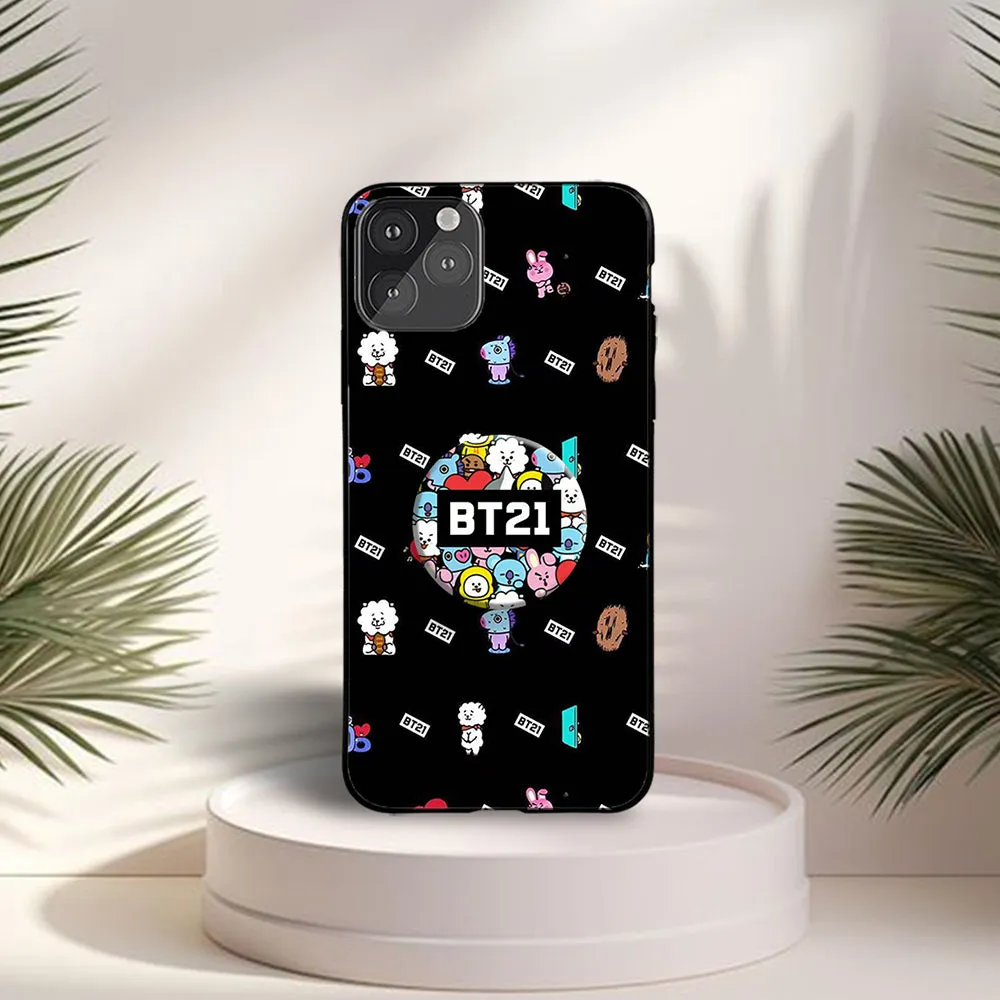 BTS BT21 Black Pattern