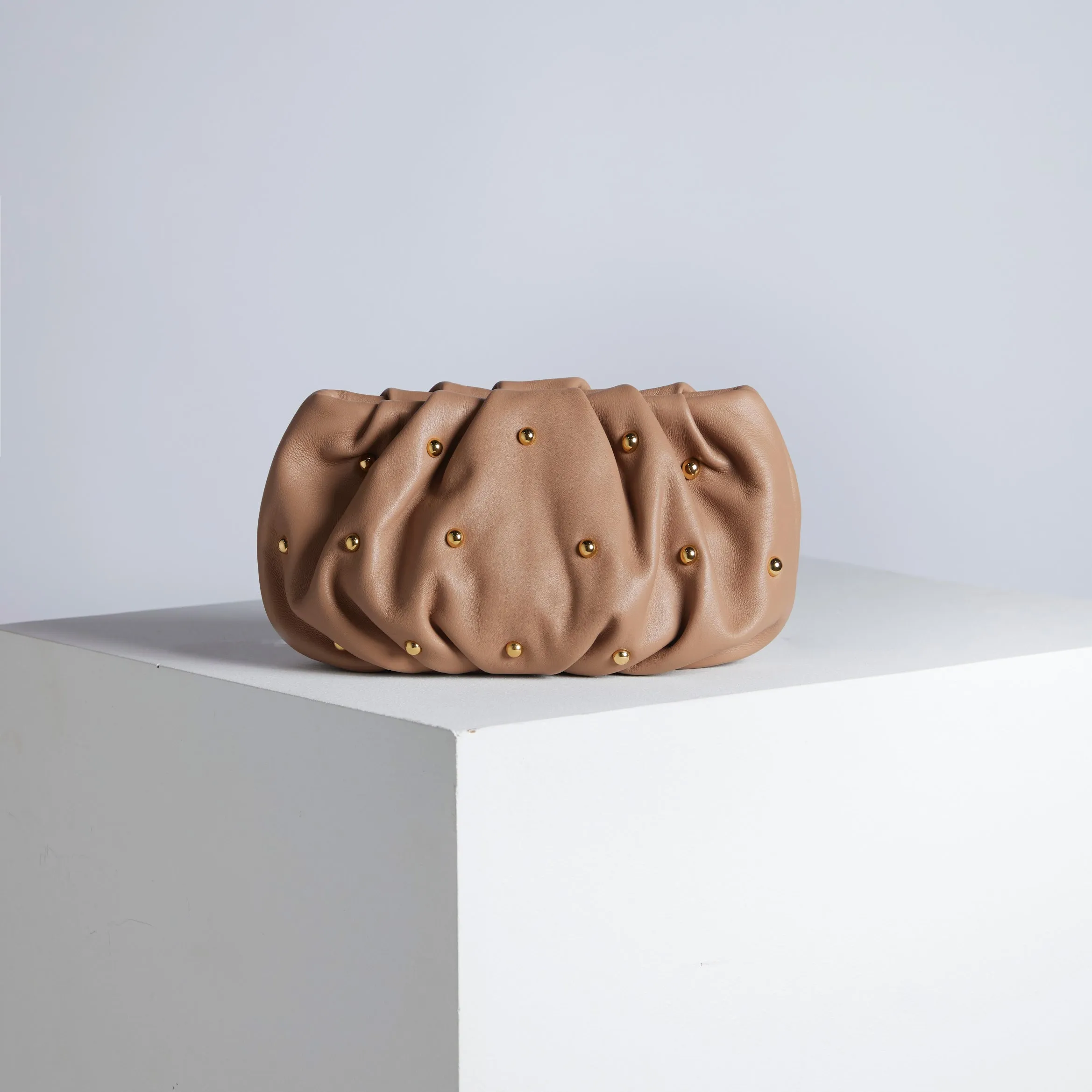 Bubble 8 Stud Desert Taupe Clutch