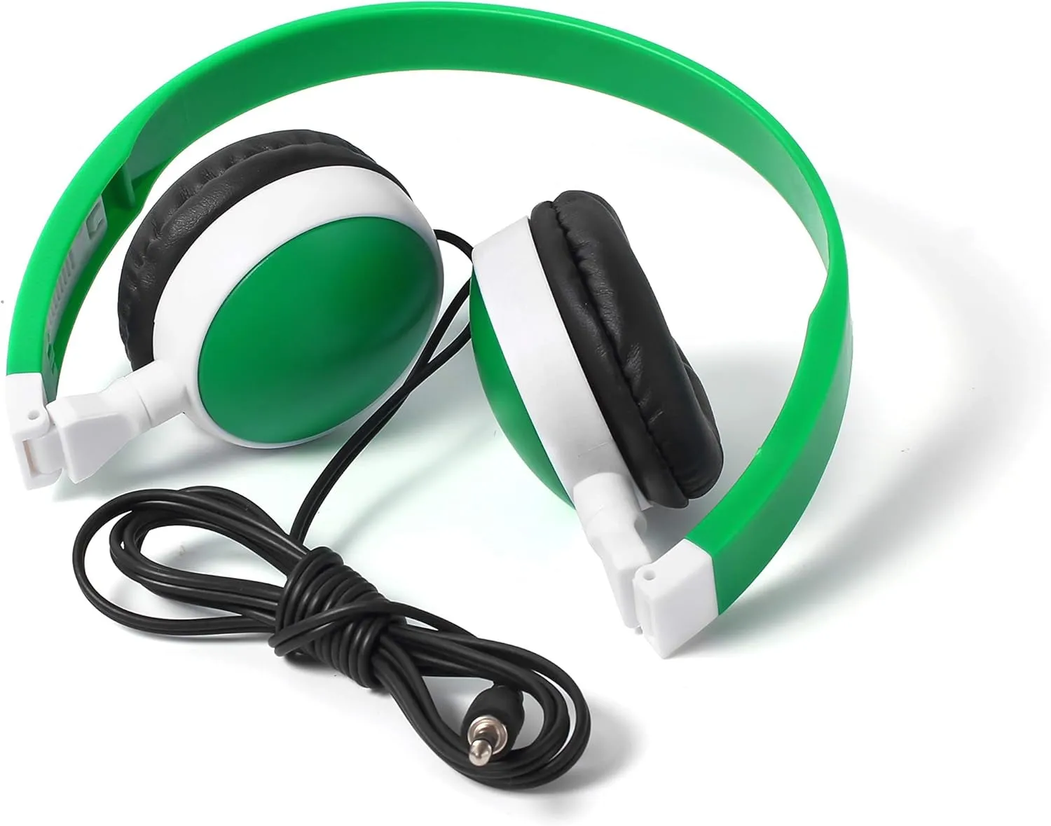 Bulk Headphone 25 Pack Wired Headsets Muti Packs School Foldable Classroom Kids Headphones for School Students Children - Green