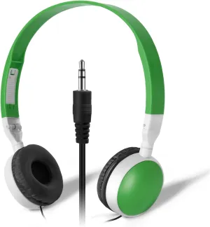 Bulk Headphone 25 Pack Wired Headsets Muti Packs School Foldable Classroom Kids Headphones for School Students Children - Green