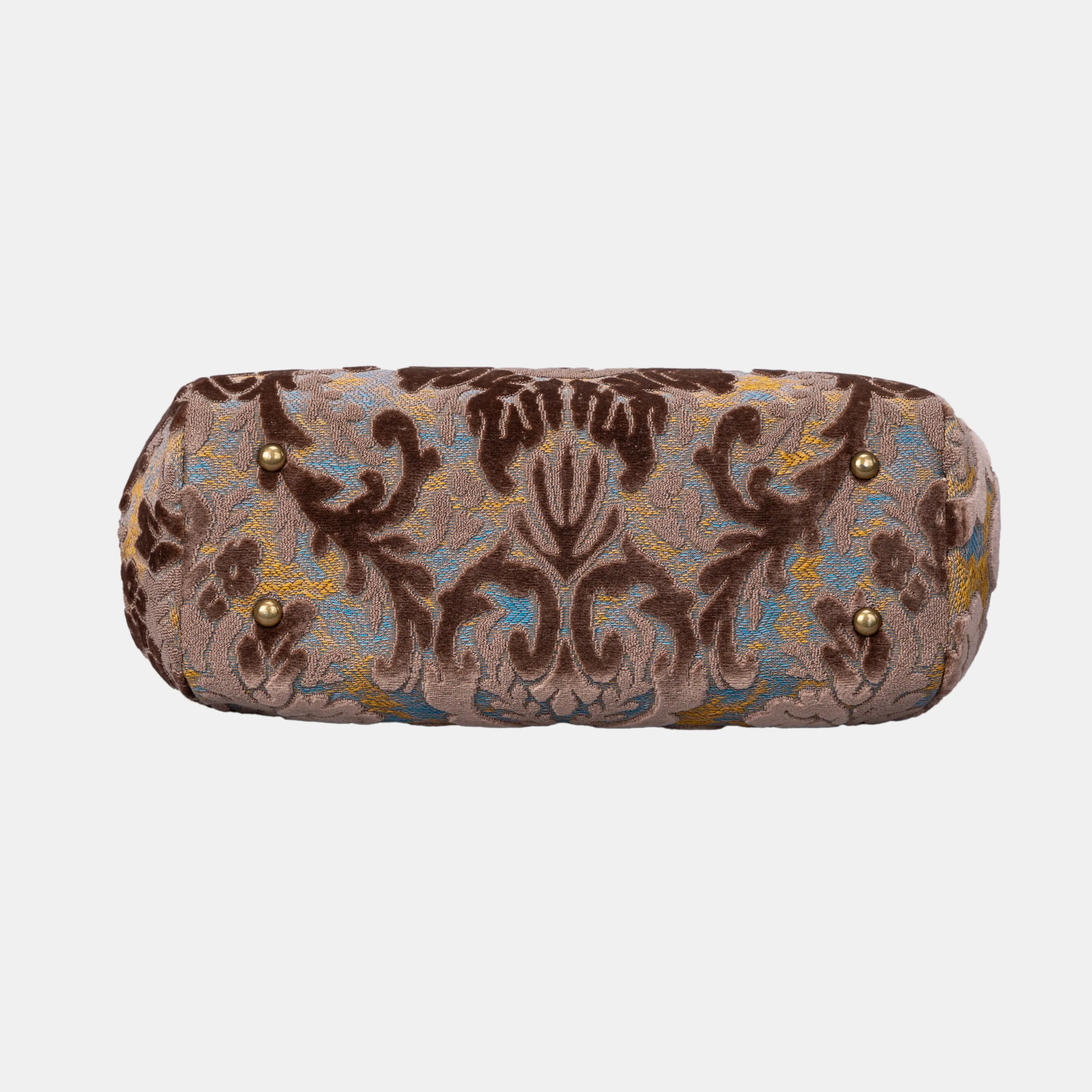 Burnout Velvet Camel Shoulder Bag