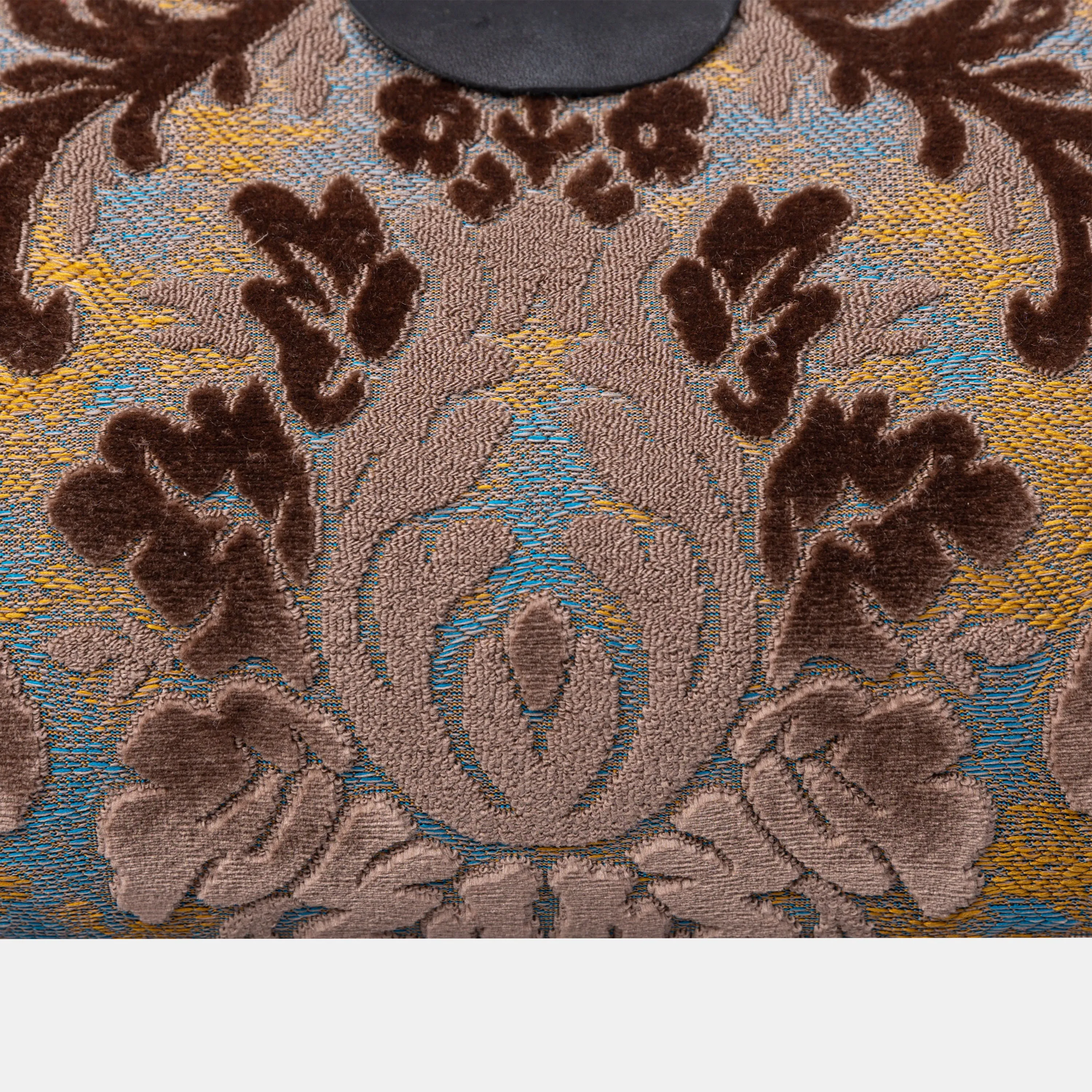 Burnout Velvet Camel Shoulder Bag