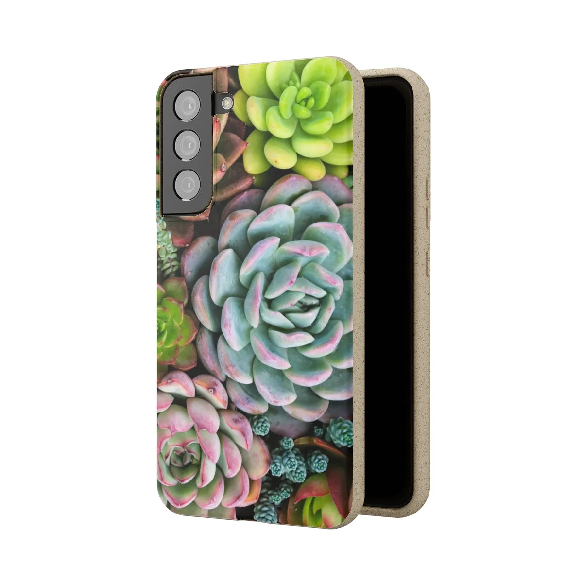 Cactus Eco Phone Case, Succulent iPhone 13 12 11 Pro Biodegradable Mini Plant Samsung Galaxy S20 S21 S22 Eco Friendly