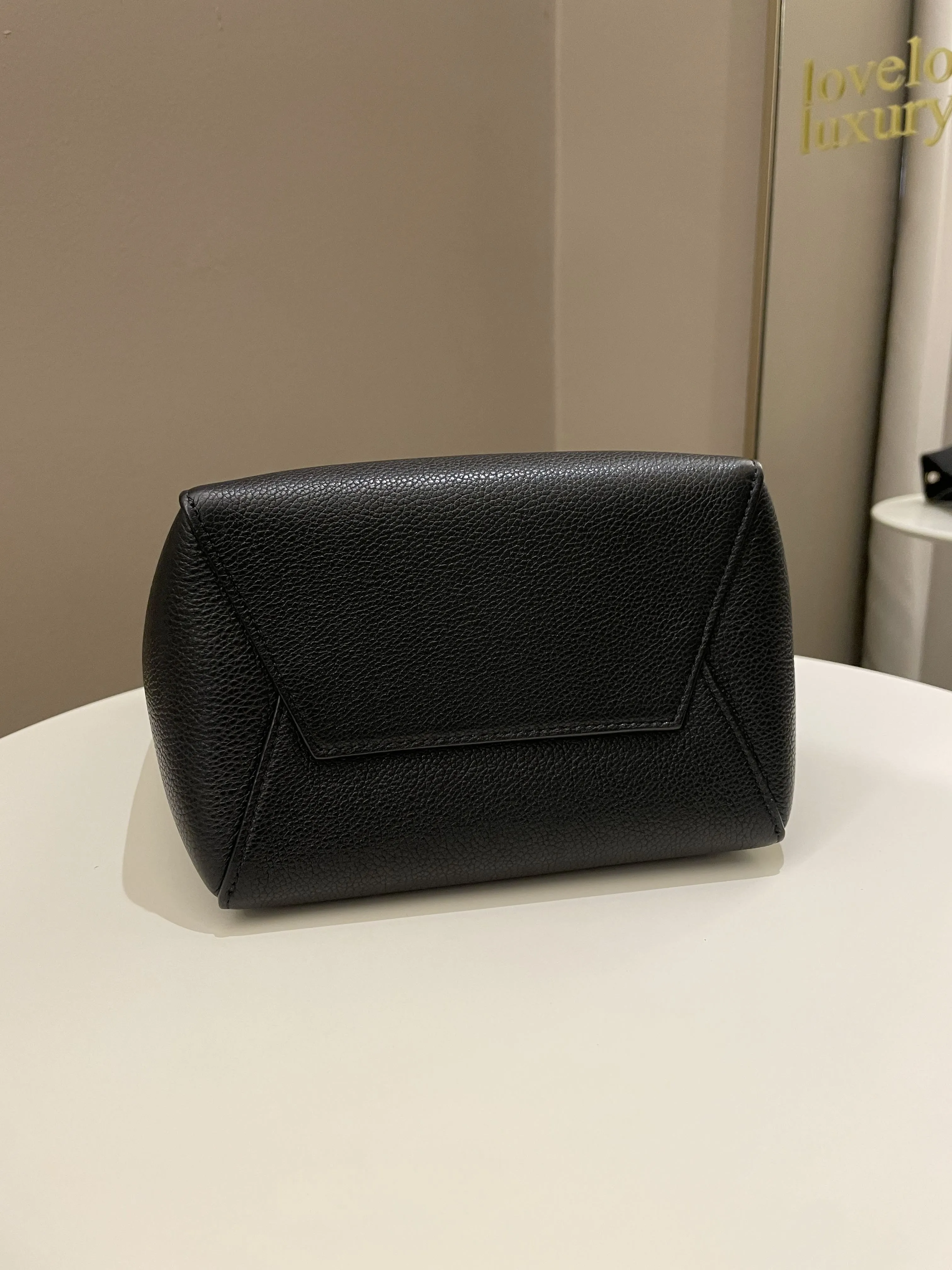 Celine Sangle Bucket Bag Black Grainy Calfskin