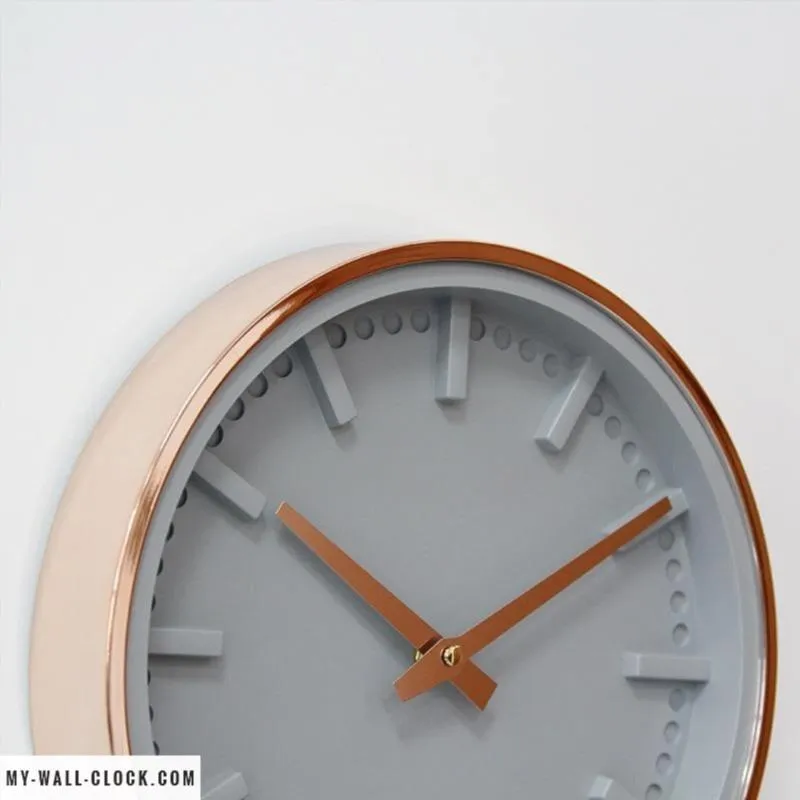 Clock modern Grey metallic