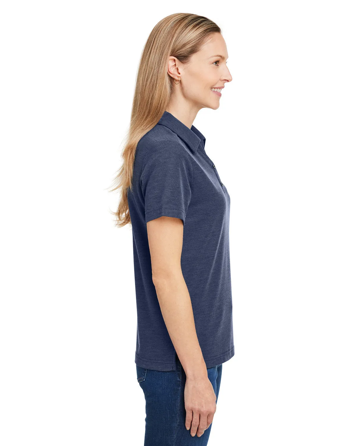 CORE365 Ladies' Fusion ChromaSoft™ Pique Polo CE112W CLASSIC NAVY HTH