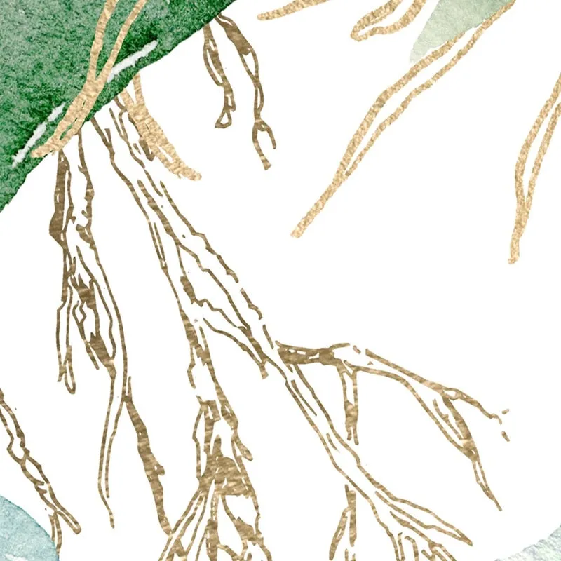 Custom Mural Wallpaper Tropical Plant Leaves Flowers Birds (㎡)