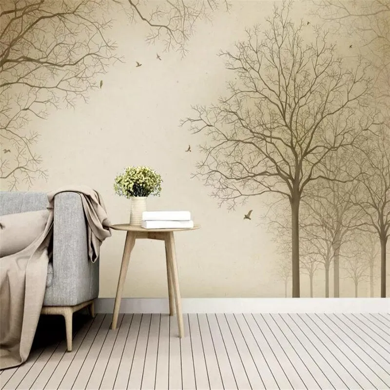 Custom Wallpaper Mural Fantasy Forest Birds (㎡)