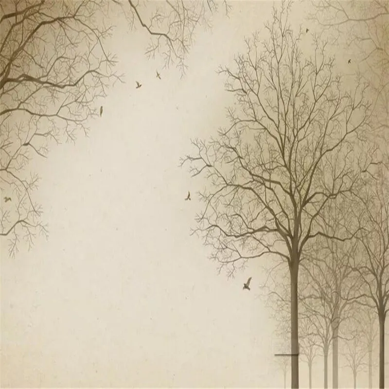 Custom Wallpaper Mural Fantasy Forest Birds (㎡)