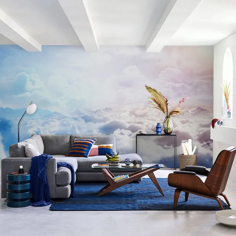 Custom Wallpaper Mural Retro Cloudy Sky (㎡)