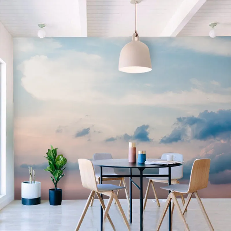 Custom Wallpaper Mural Retro Cloudy Sky (㎡)