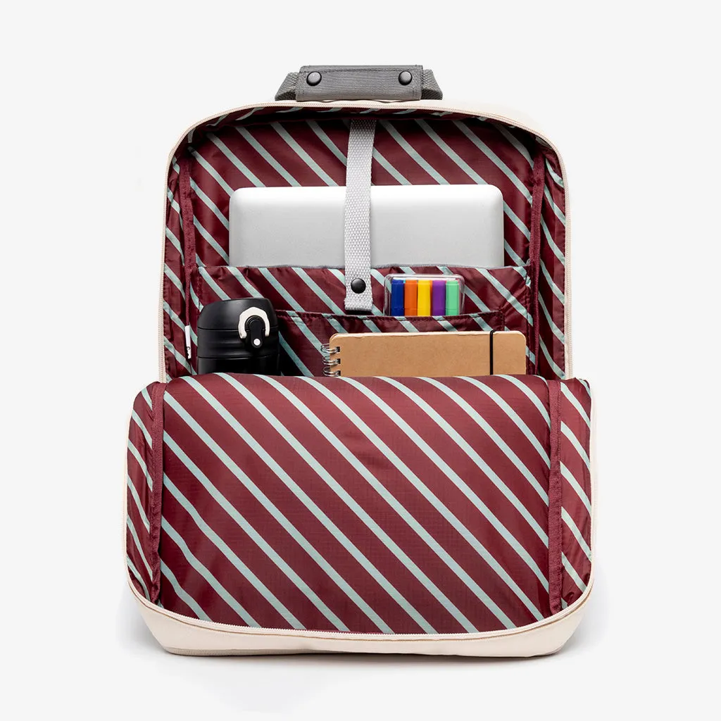 Daily 15" Backpack Stripes Concrete Block