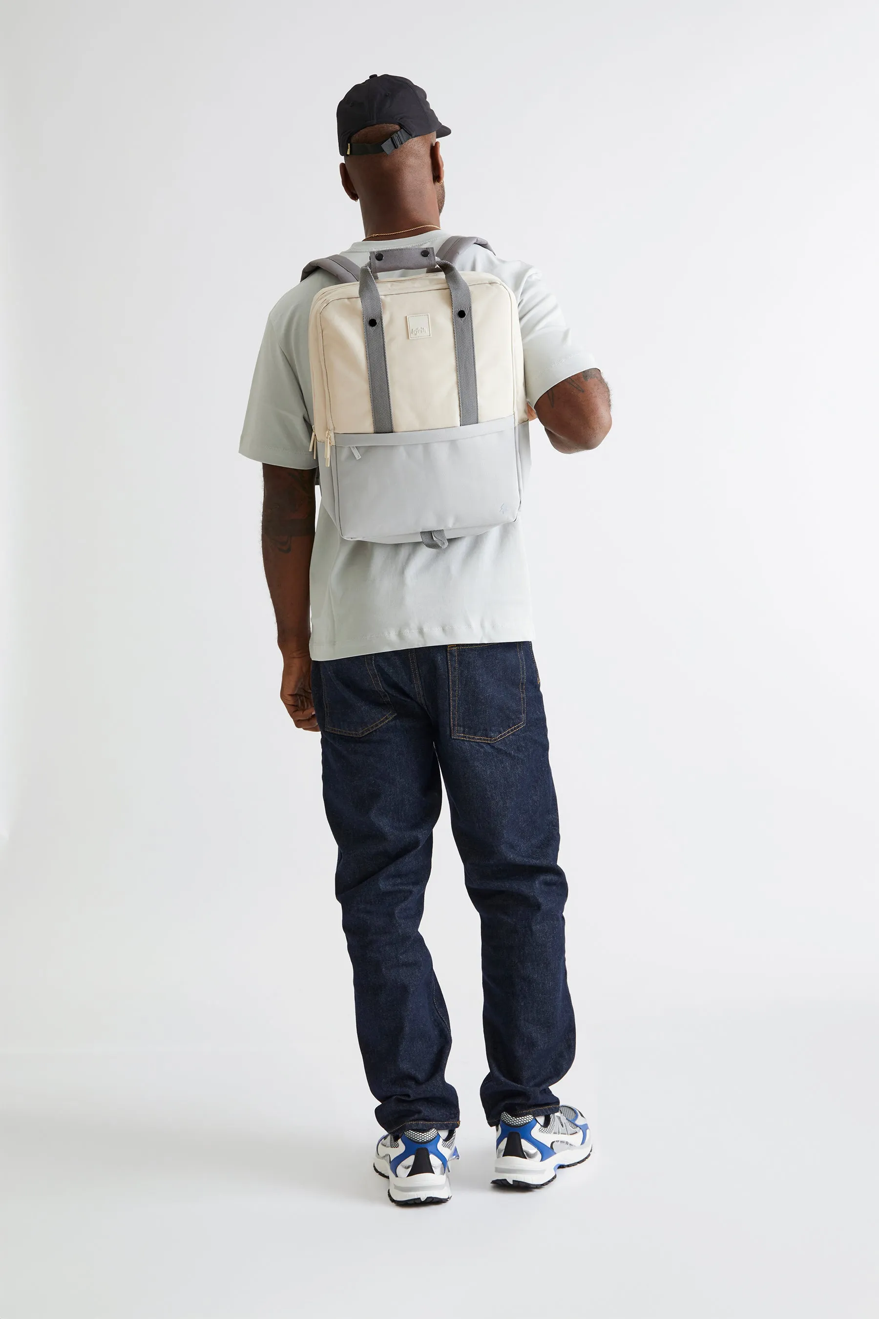 Daily 15" Backpack Stripes Concrete Block