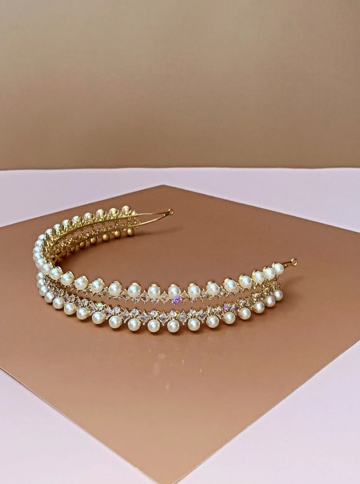 DARA Swarovski and Pearls Stunning Bridal Headband