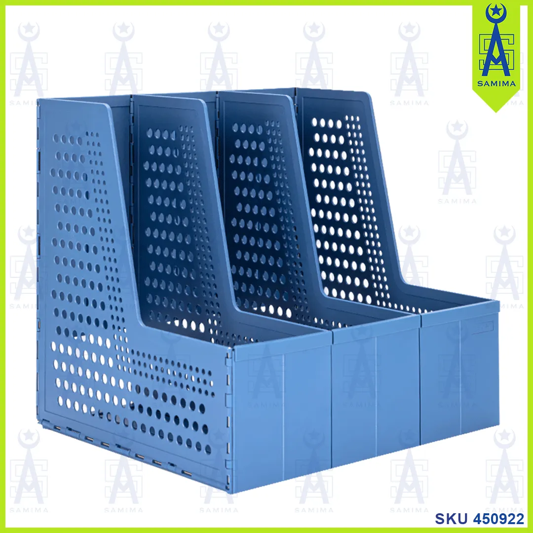DELI 79005 FOLDABLE MAGAZINE HOLDER 3 DIVIDER A4