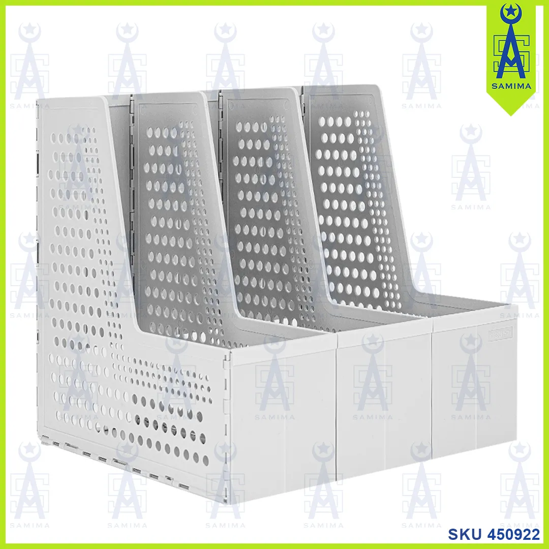 DELI 79005 FOLDABLE MAGAZINE HOLDER 3 DIVIDER A4