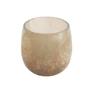 DISTRESSED GLASS TEA LIGHT CANDLE HOLDER