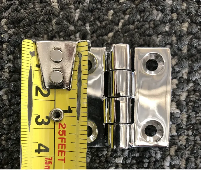 Door Hinge, 1.5" Equal - Polished 316 Stainless Steel