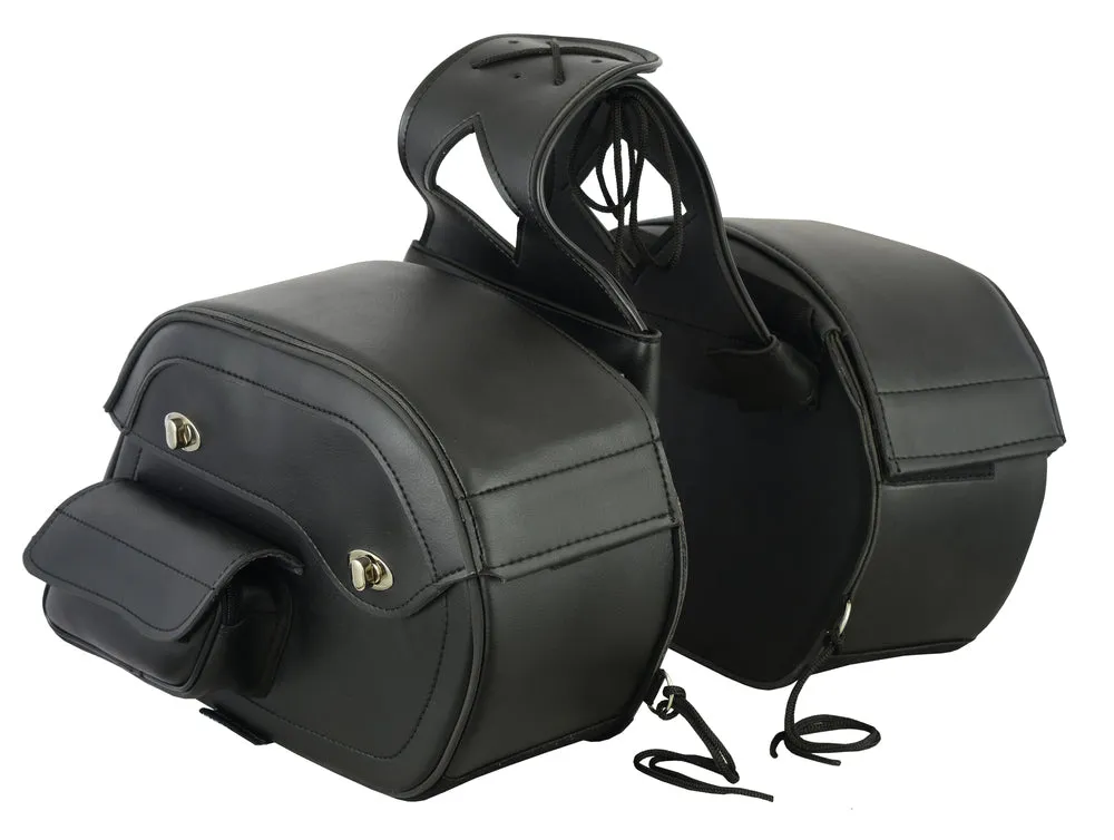 DS300 Saddle Bags Two Strap Twist Closure Set