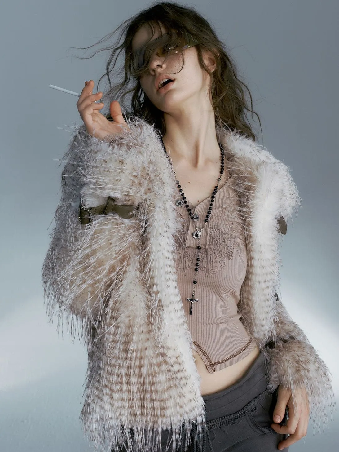 Eco-Friendly Faux Fur Jacket