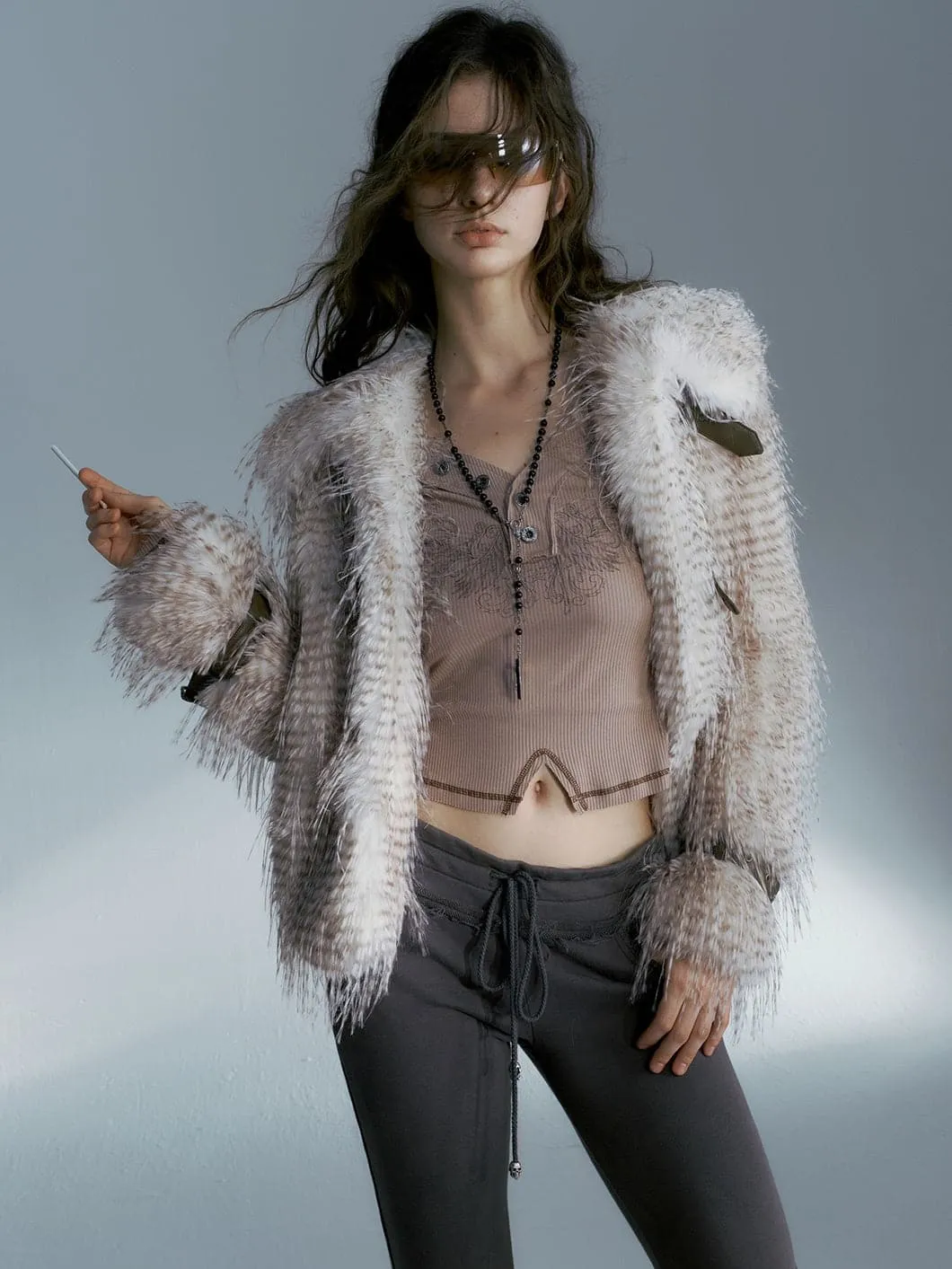 Eco-Friendly Faux Fur Jacket