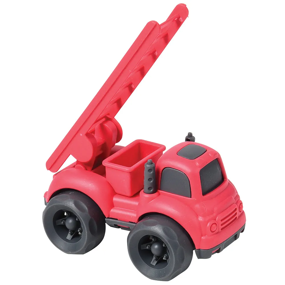 Eco-Friendly Fire Trucks | 4-Piece Compostable Vehicle Set