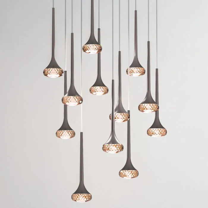 Fairy Sp12 Circular Canopy Light With 12 Clear Glass Diffusers